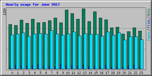 Hourly usage for June 2017